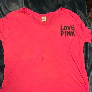 Vintage Y2K Victoria’s Secret pink boyfriend T